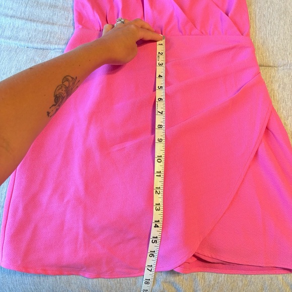 NWOT Vestique Pink Tulip Skirt Open Back Halter Dress - Picture 8 of 10